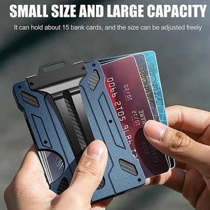 Men's Outdoor Tactical Aluminum Wallet Smart Magic Card Holder Magsafe Mini