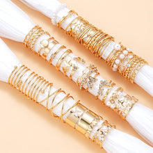 Load image into Gallery viewer, 58PCS Vintage Heart Snake Butterfly Rings Set for Women Fashion Metal Gold Plated Geometric Hollow Finger Ring Jewelry Gifts New