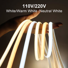 Load image into Gallery viewer, 110V 220v High Brightness COB Led Strip for Room Waterproof Led Tape Flexible Ribbon for Bedroom Kitchen Outdoor Garden Lighting