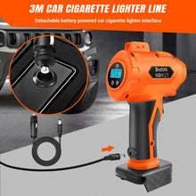 Load image into Gallery viewer, Tyre Inflator Cordless Air Compressor, 21V Rechargeable Battery Powered 180PSI Portable Handheld Car Tyre Pump
