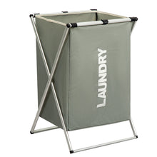 Load image into Gallery viewer, 1 PC Large Laundry Hamper 3 Sections Divided Laundry Basket Foldable Washing Bin Dirty Cloth Storage Bag