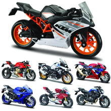 Load image into Gallery viewer, Maisto 1:18 Motorcycle Model Collection Gift Toy - KTM RC 390 CBR1000RR-R YZF-R1 V4 S