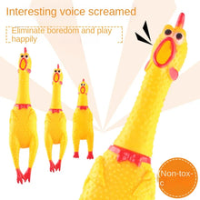 Load image into Gallery viewer, Tough Dog Chew Toy - Screaming Chicken, Squeaky, Durable, Teeth Grinding, Fun!