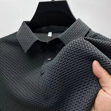 Load image into Gallery viewer, New Men's Business Casual Short Sleeved Bone Flower Solid Color POLO Shirt Fashion Breathable Comfortable Summer Versatile Top