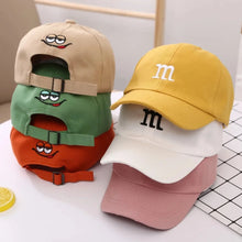 Load image into Gallery viewer, Kids Baseball Cap: Adjustable, Sun Hat, M Letter