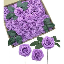 Load image into Gallery viewer, Foam Artificial Roses - 15/25/100pcs Fake Flowers for Wedding, Party &amp; Gift Décor