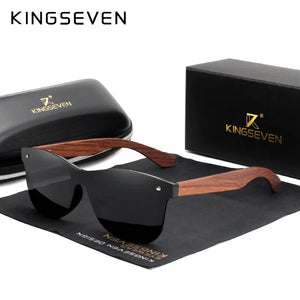 KINGSEVEN Polarized Wooden Sunglasses UV400 Fashion Eye Protection