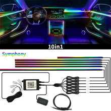 Load image into Gallery viewer, 6/10/18 in 1 Symphony RGB Neon Light Car Ambient Light Interior Acrylic LED Strip Decoration Atmosphere Lamp by APP Control