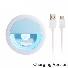 Load image into Gallery viewer, USB Charge Led Selfie Ring Light LED Selfie Fill Light Mobile Phone Live Broadcast Video LED Selfie Ring Lamp For All Smartphone