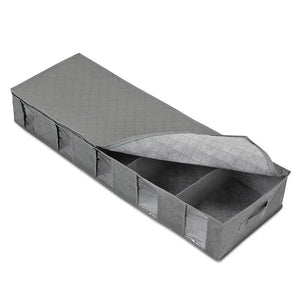 Foldable Underbed Storage Bag - Large Adjustable Compartment for Clothes, Blankets, Shoes