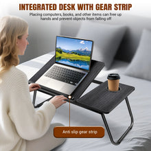 Load image into Gallery viewer, Laptop Desk, Laptop Bed Table with Foldable Legs &amp; Cup Slot,Reading Holder Notebook Stand Breakfast Bed Tray Book Holder for Bed