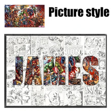 Load image into Gallery viewer, Personalised Marvel Movie Heroes Canvas Poster – Spider-Man &amp; Iron Man Wall Art
