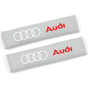 2PCS Suede Seatbelt Shoulder Pads for Audi A3 A4 A6 A8 Q3 Q5 Q7 B6 B7 B8 B9