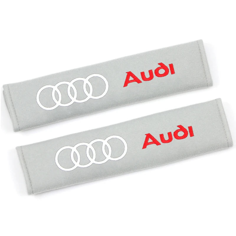 2PCS Suede Seatbelt Shoulder Pads for Audi A3 A4 A6 A8 Q3 Q5 Q7 B6 B7 B8 B9