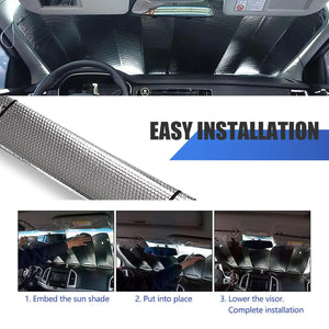 Foldable Sun Visor Reflector for Car Windshield UV Resistant Portable Sunscreen