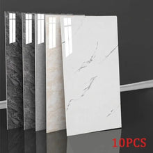 Load image into Gallery viewer, 10Pcs Self-adhesive Marble Tiles Sticker Waterproof 30cmx60cm Tiles Floor Stickers PVC Tile  Kitchen Bathroom Wall Sticker
