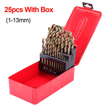 Load image into Gallery viewer, M35 Cobalt Metal Drill Straight Shank Twist Drill Bit Set HSS-Co Hole Opener Tool For Stainless Steel Metal Iron Woodworking