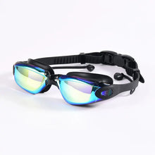 Load image into Gallery viewer, Swimming Goggles Adult Myopia Swimming Goggles One-piece Earplugs Electroplating Anti-fog High-definition Swimming Goggles