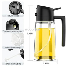 Load image into Gallery viewer, 2 in1 Plastic Kitchen Barbecue Cooking Oil Spray Bottle Olive Oil Dispenser Oil Jar Baking Vinegar Soy Sauce Spray Container