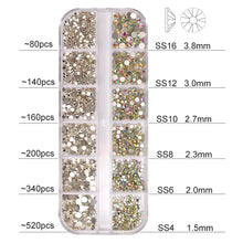 Load image into Gallery viewer, DIY Nail Art Rhinestones Set Crystal AB Decoration with Tools Nails Accessories