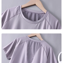 Load image into Gallery viewer, DRUR 2pcs Yoga Set Women Summer Sports Suit 2 Piece Sportswear Outfits Female Short Sleeve Fitness Tops Running Shorts Sets New