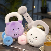 Load image into Gallery viewer, Cartoon Dumbbell Kettlebell Fitness Equipment Plush Toy Cudldy Pillow Soft Doll Huggable Plushies Children's Room Decor Gifts