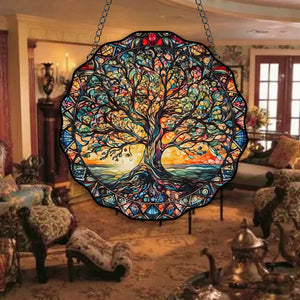 5.9" Tree of Life Acrylic Wall Art Sun Welcome Sign for Indoor & Outdoor Decor