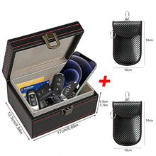 Load image into Gallery viewer, Anti Theft Faraday Box with Bag for Key Fob Cage RFID Faraday Key Fob Protector Radiation-proof Mobile Phone Box Car Keyless