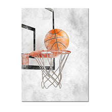 Load image into Gallery viewer, Football Basketball Poster Canvas Painting – Modern Sports Wall Art