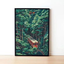 Load image into Gallery viewer, Retro Japanese Landscape Canvas Printing Asian Art Railway Wall Art Poster Modern Living Room Bedroom Bathroom Home Decor