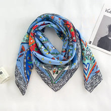 Load image into Gallery viewer, 90*90Cm Square Scarf Twill Silk Feeling Women Head Shawls and Wraps Luxury Hair Tree Print Neck Scarves Hijab Bandana Pashmina