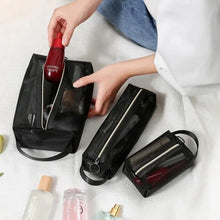 Load image into Gallery viewer, Mesh Makeup Bag! See-Thru, Travel, Black