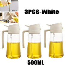 Load image into Gallery viewer, 2 in1 Plastic Kitchen Barbecue Cooking Oil Spray Bottle Olive Oil Dispenser Oil Jar Baking Vinegar Soy Sauce Spray Container
