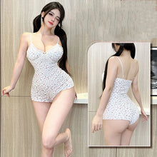 Load image into Gallery viewer, Women Sexy  Floral Print Bodysuit Lace Trim Sleeveless Slim Fit Leotard Summer Jumpsuit Romper Sexy Underwear Nightwear Lingerie