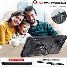 Load image into Gallery viewer, Case For Samsung S26 Ultra S25 S24 S23 Plus S25 FE A57 A56 A37 A36 A17 A16 5G Heavy Duty with Camera 360 Degree Kickstand Cover