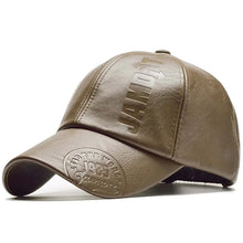 Load image into Gallery viewer, Stylish PU Leather Baseball Cap, Adjustable Spring Autumn Outdoor Hat
