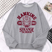 Load image into Gallery viewer, Casual Street Womens Sweatshirt Hawkins High School Indiana 1983 Printing Hoodies Loose Crewneck Pullovers Warm Fleece Clothes