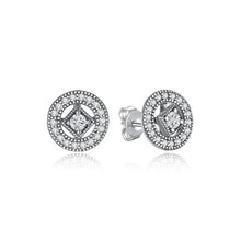 Load image into Gallery viewer, Original 925 Sterling Silver Earrings 2025 Stud Hoop Crystal Earings For Women Rose Gold Crown Heart Infinity Bee Earing Jewelry