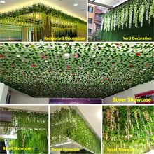 Load image into Gallery viewer, 2.1M Green Ivy Leaf Hanging Vine Artificial Garland – Silk Wall Plant Home Garden Decoration Wedding Party DIY Fake Wreath Leaves