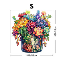 Load image into Gallery viewer, Wooden Puzzle - Colorful Succulent &amp; Unique Animal Shape - Jigsaw for Adults &amp; Kids