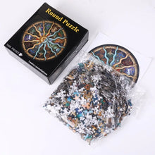 Load image into Gallery viewer, 1000 Piece Round Moon Puzzle 12 Constellations Space Game
