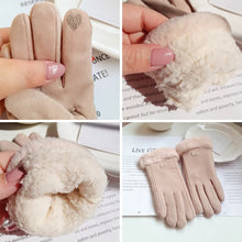 Load image into Gallery viewer, Women Winter Warm Plush Gloves Suede Touchscreen Driving Outdoor Sports Mittens