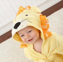 Load image into Gallery viewer, Cotton Baby Robe Bath Towel Cartoon Hoodies Infant Girls Boys Sleepwear Bath Blanket Kids Soft Bathrobe Pajamas Kids Clothing