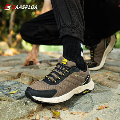Baasploa Men's Hiking Sneakers: Waterproof, Non-Slip Outdoor Shoes