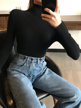 Load image into Gallery viewer, 2025 Autumn Winter Thick Sweater Women Knitted Ribbed Pullover Sweater Long Sleeve Turtleneck Slim Jumper Soft Warm Pull Femme
