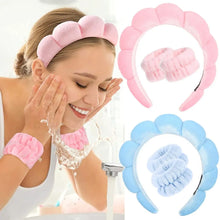 Load image into Gallery viewer, Fashion Microfiber Scrunchies - Spa Bubble Headbands, 3pcs