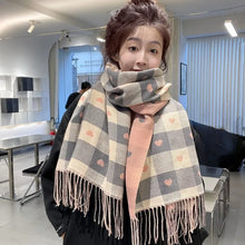 Load image into Gallery viewer, Luxury Winter Cashmere Scarf Women New Design Warm Pashmina Long Tassel Scarves Female Print Shawl Thick Foulard Bufanda