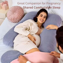 Load image into Gallery viewer, Pregnancy Pillows for Sleeping, G Shaped Full Body Maternity Pillow with Removable Cover - Support for Belly for Pregnant Women