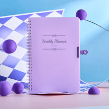 Load image into Gallery viewer, 52 Weeks Weekly Planner Notebook A5 Undated Spiral Agenda Daily Student Schedules Journal Stationery Office School Supplies