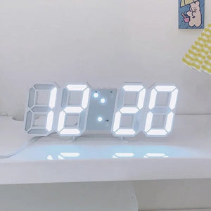 3D LED Digital Wall Clock Luminous USB Electronic Home Decor Multifunctional Modern